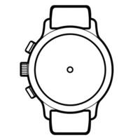 icône de une regarder contour, parfait pour chronométrage ou liés aux accessoires conceptions. vecteur