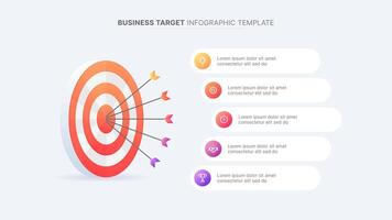 affaires buts cibles infographie conception modèle vecteur