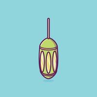 ramadhan lanterne lampe illustration Facile dessin animé illustration islamique vacances concept icône isolé vecteur