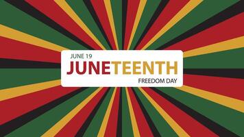 juneteenth Contexte conception, juin liberté journée abstrait arrière-plan, bannière, affiche, salutation carte. vecteur