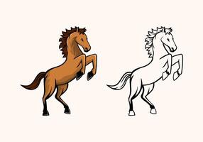 illustration de conception de personnage de cheval vecteur