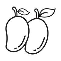 conception d'icône de mangue vecteur