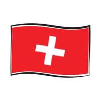 Suisse drapeau icône vecteur