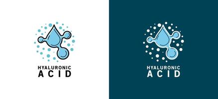 hyaluronique acide icône symbole logo illustration modèle vecteur