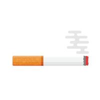 cigarette icône dans plat style. fumeur illustration sur isolé Contexte. le tabac signe affaires concept. vecteur