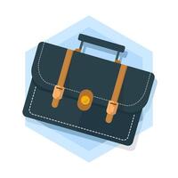 concept de affaires valise, homme d'affaire sac ou école sac. mallette icône concept de éducation, apprentissage, entreprise, finance. dessin animé minimal style. prêt à utilisation dans la toile, applications, logiciel, impression. vecteur