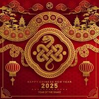 content chinois Nouveau année 2025 le serpent zodiaque signe vecteur