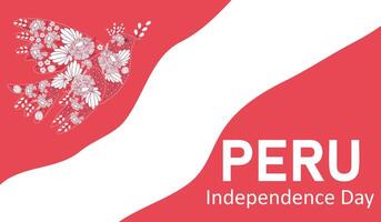 anniversaire bannière indépendance journée de Pérou. vecteur