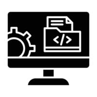 icône de glyphe de développement web vecteur
