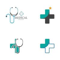 vecteur de modèle de logo médical de santé