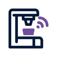 café machine icône. double Ton icône pour votre site Internet, mobile, présentation, et logo conception. vecteur