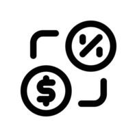 l'intérêt taux icône. ligne icône pour votre site Internet, mobile, présentation, et logo conception. vecteur