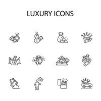 luxe icône définir..modifiable course.linéaire style signe pour utilisation la toile conception, logo.symbole illustration. vecteur