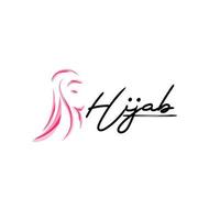 icône du logo hijab vecteur