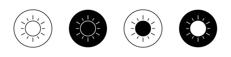 Soleil icône ensemble. vecteur