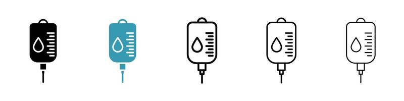 icône de transfusion sanguine vecteur