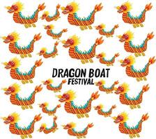 festival des bateaux dragons vecteur