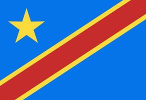 démocratique république de le Congo drapeau illustrateur pays drapeaux vecteur