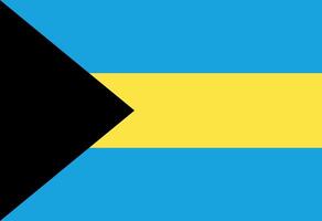 le Bahamas drapeau illustrateur pays drapeaux vecteur
