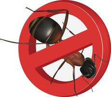 non Bugs permis signe avec scarabée et écouteurs vecteur
