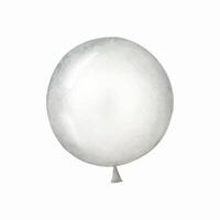 aquarelle argent et gris déjouer ballon. main tiré anniversaire et fête décoration isolé sur blanc Contexte. brillant élément pour concepteurs, impressions, bébé douche, cartes postales vecteur