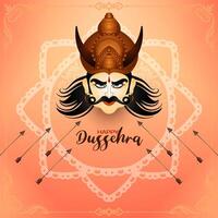 happy dussehra festival ravana tuant la conception de fond vecteur