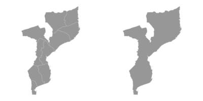 mozambique carte avec administratif divisions. illustration. vecteur