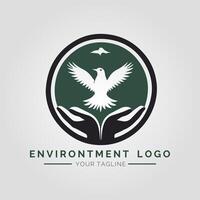 environnement minimaliste logo vecteur