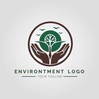 environnement minimaliste logo vecteur