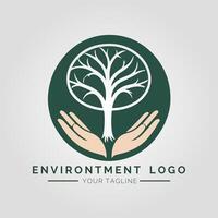 environnement minimaliste logo vecteur