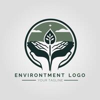 environnement minimaliste logo vecteur