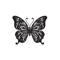 papillon silhouette. papillon logo. papillon illustration vecteur