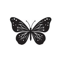 papillon silhouette. papillon logo. papillon illustration vecteur