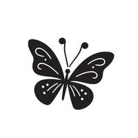 papillon silhouette. papillon logo. papillon illustration vecteur