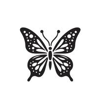 papillon silhouette. papillon logo. papillon illustration vecteur