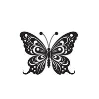 papillon silhouette. papillon logo. papillon illustration vecteur