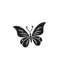 papillon silhouette. papillon logo. papillon illustration vecteur