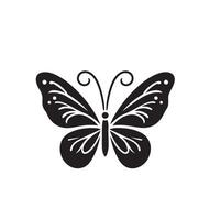 papillon silhouette. papillon logo. papillon illustration vecteur