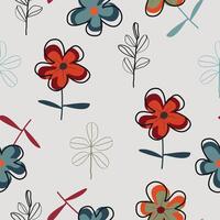 fond transparent motif floral abstrait vecteur