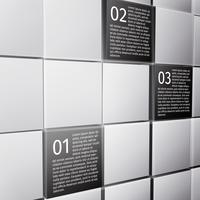 Éléments de conception infographique abstrait cubes vecteur