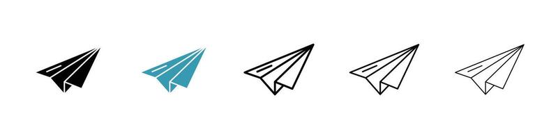 icône d'avion en papier vecteur