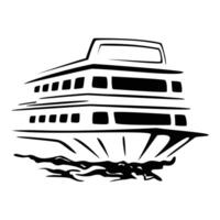 navire silhouette conception. océan transport signe et symbole. vecteur