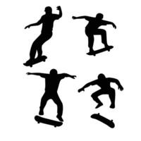 skateur silhouette conception. nage libre sport signe et symbole. vecteur