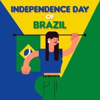content indépendance journée de Brésil Contexte vecteur