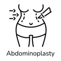 branché abdominoplastie concepts vecteur