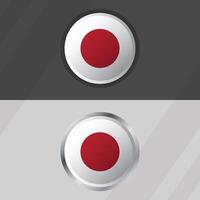 Japon rond drapeau modèle vecteur