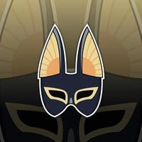 illustration de mascotte logo masque anubis vecteur