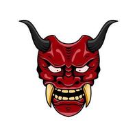 illustration de masque de diable japonais oni