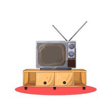 illustration de vieux télévision vecteur