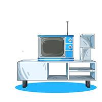 illustration de vieux télévision vecteur